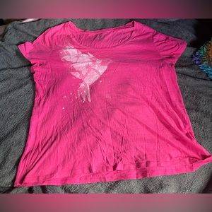 Faded Glory Hot Pink Shirt w Hummingbird Size 2x